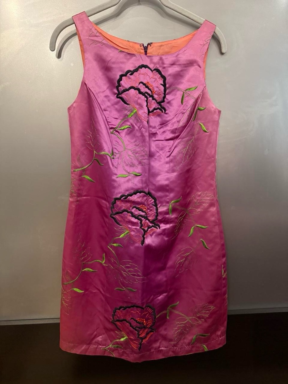 EXTREMELY RARE Vintage Hand stitched silk Betsey Johnson dress.